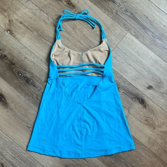 LULULEMON Alight Halter Tank Braided Aqua - Picture 1 of 10